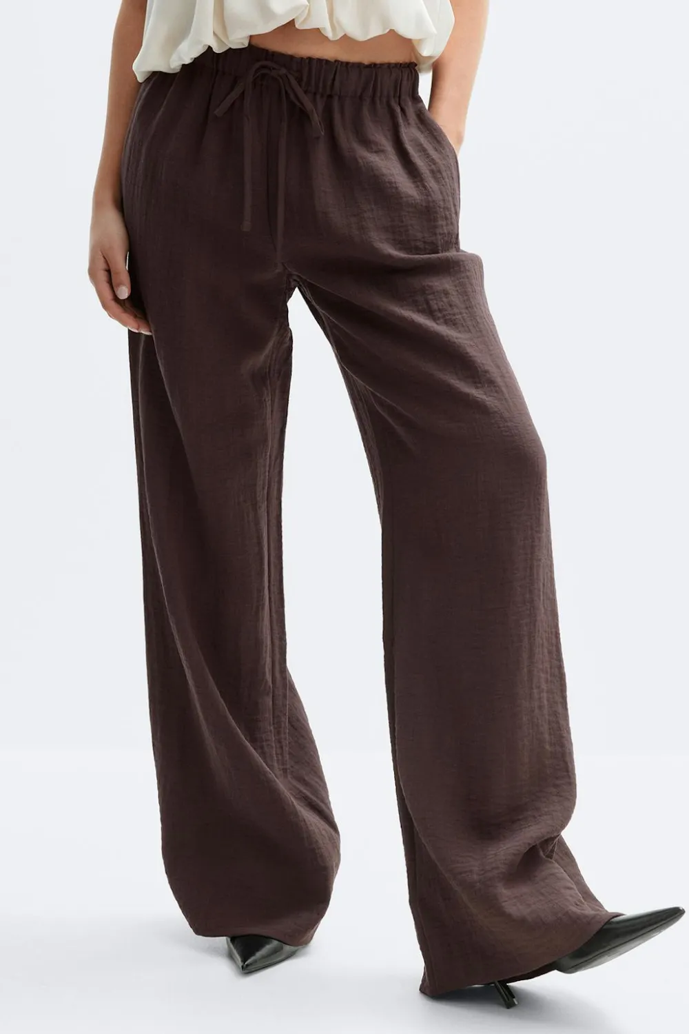 Gina Tricot Wide drawtring trouer Brun Best