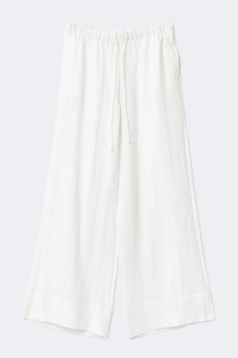 Gina Tricot Wide drawtring trouer Hvit Sale