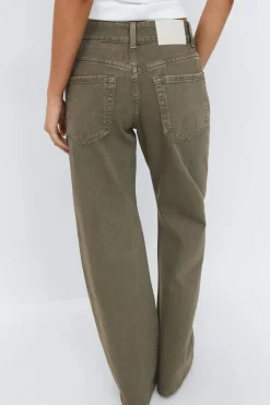 Gina Tricot Wide flare jeans Grønn Discount