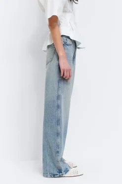 Gina Tricot Wide flare jeans Blå Sale