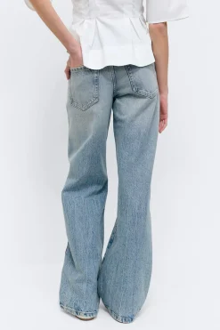 Gina Tricot Wide flare jeans Blå Sale