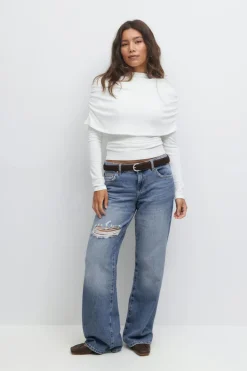 Gina Tricot Wide jeans Blå