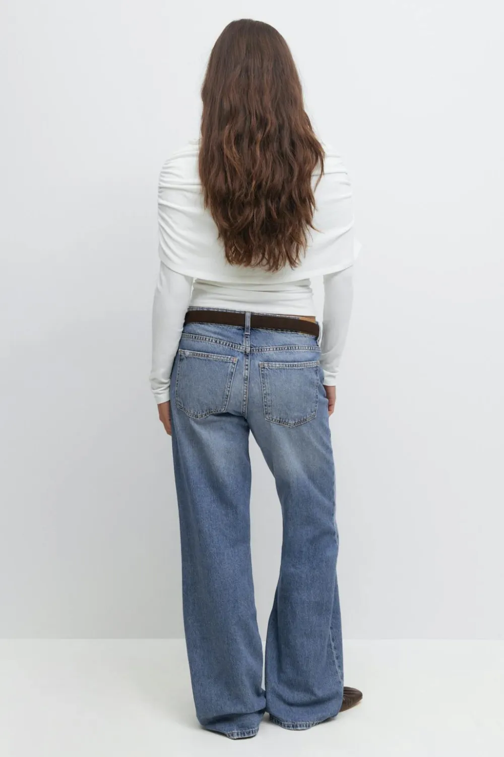 Gina Tricot Wide jeans Blå