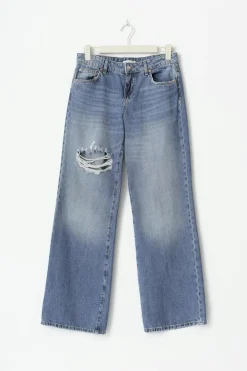 Gina Tricot Wide jeans Blå