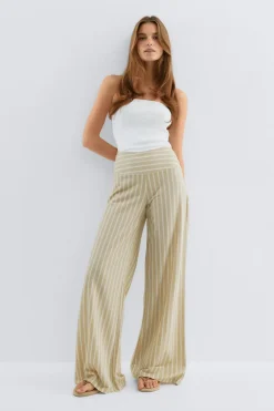 Gina Tricot Wide eg trouer Beige Hot
