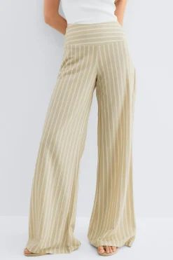 Gina Tricot Wide eg trouer Beige Hot