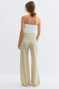 Gina Tricot Wide eg trouer Beige Hot