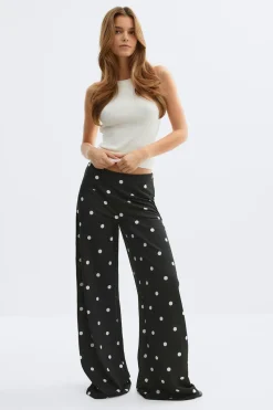 Gina Tricot Wide eg trouer Svart Outlet
