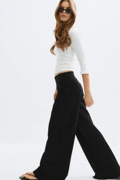 Gina Tricot Wide eg trouer Svart Outlet