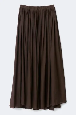 Gina Tricot Wide maxi skirt Brun Clearance