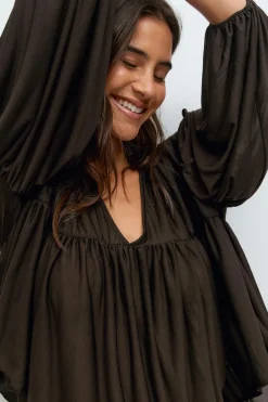 Gina Tricot Wide heer top Brun