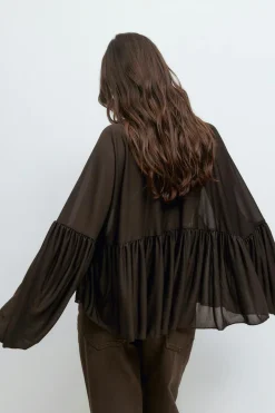 Gina Tricot Wide heer top Brun