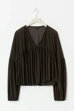 Gina Tricot Wide heer top Brun