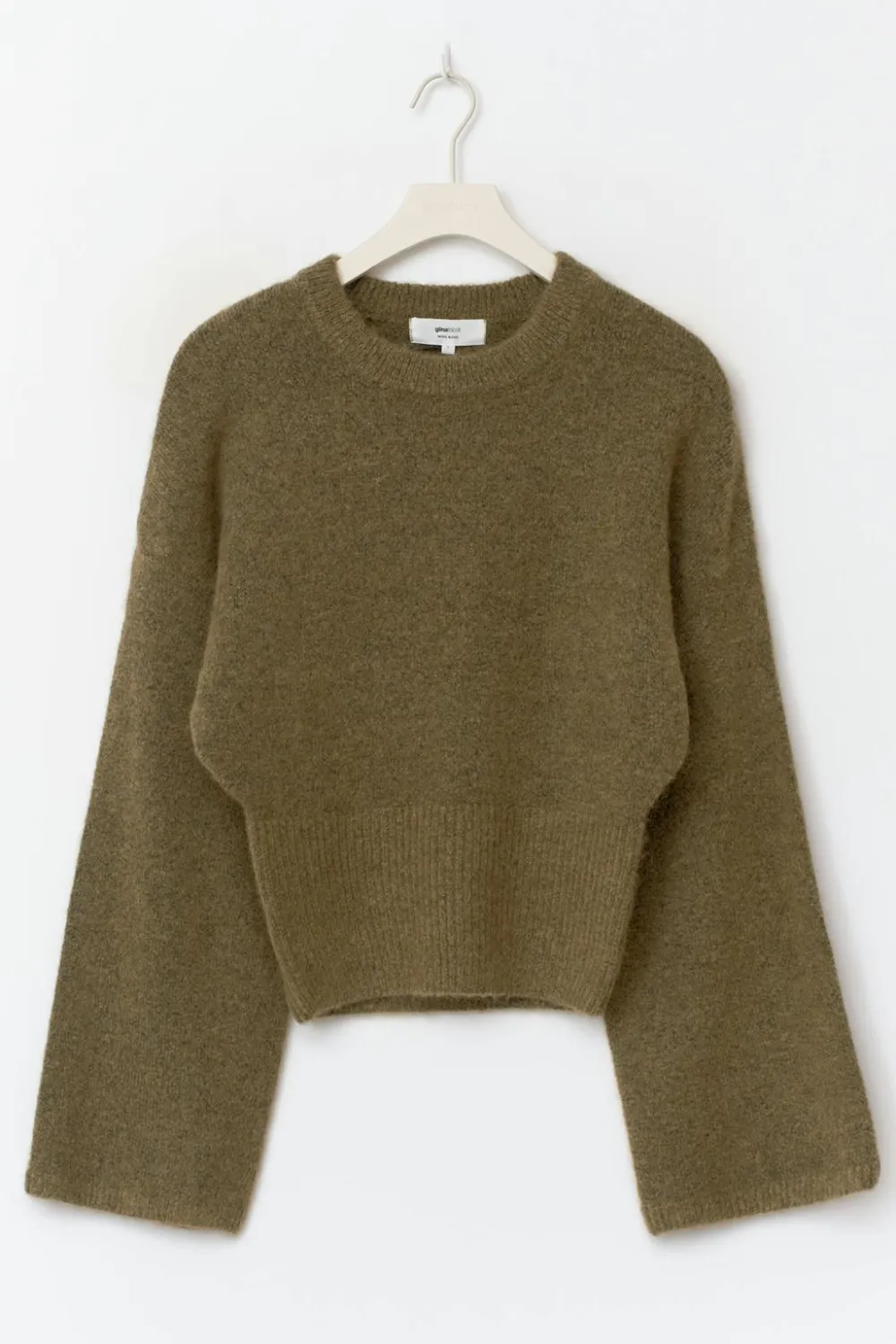 Gina Tricot Wide eeve knitted weater Grønn