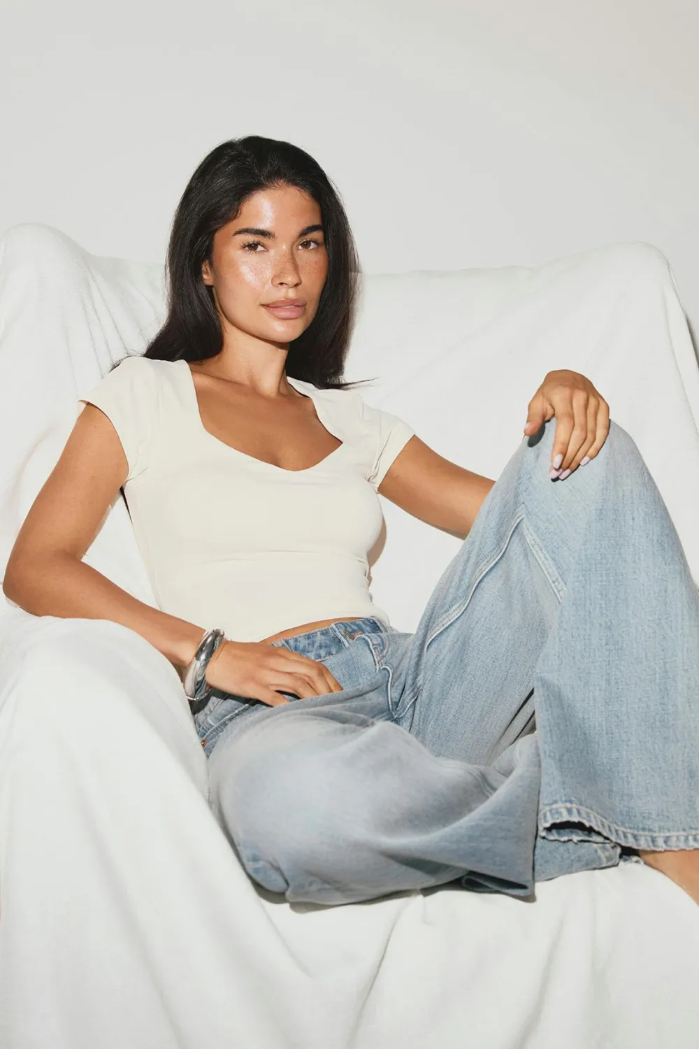 Gina Tricot Wow buit-in bra top Hvit Best
