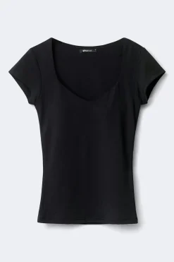 Gina Tricot Wow buit-in bra top Svart New