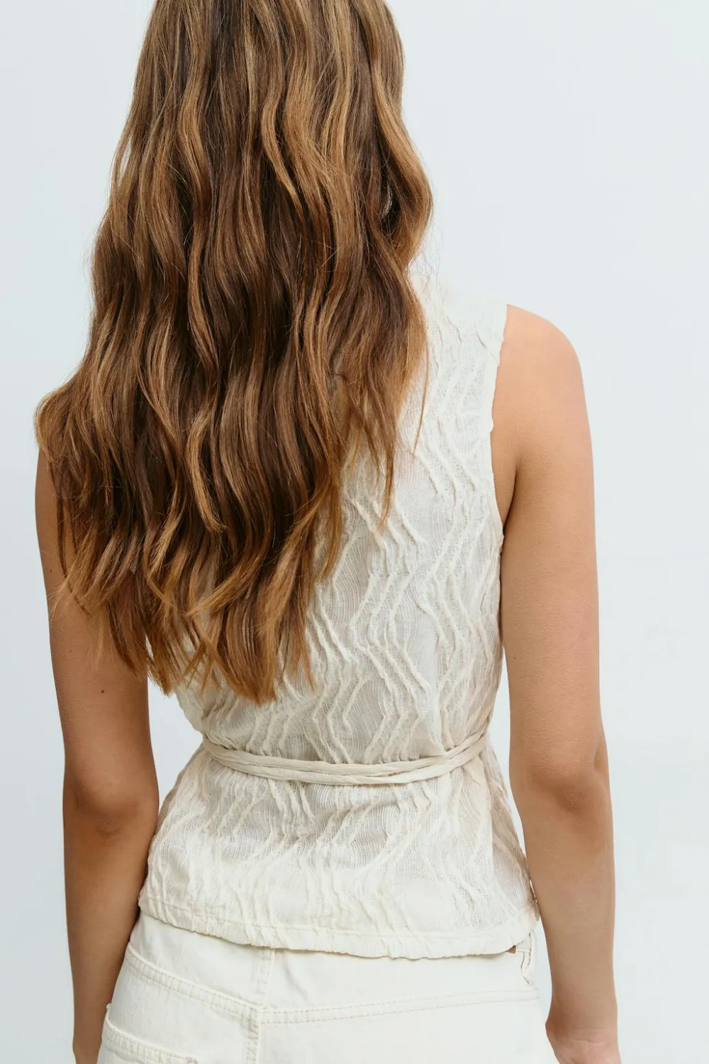 Gina Tricot Wrap tie vet Hvit Best