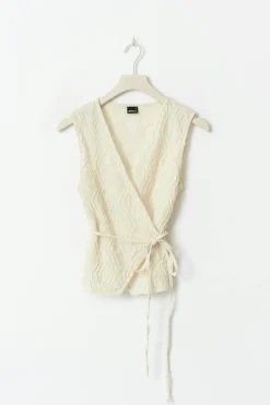 Gina Tricot Wrap tie vet Hvit Best