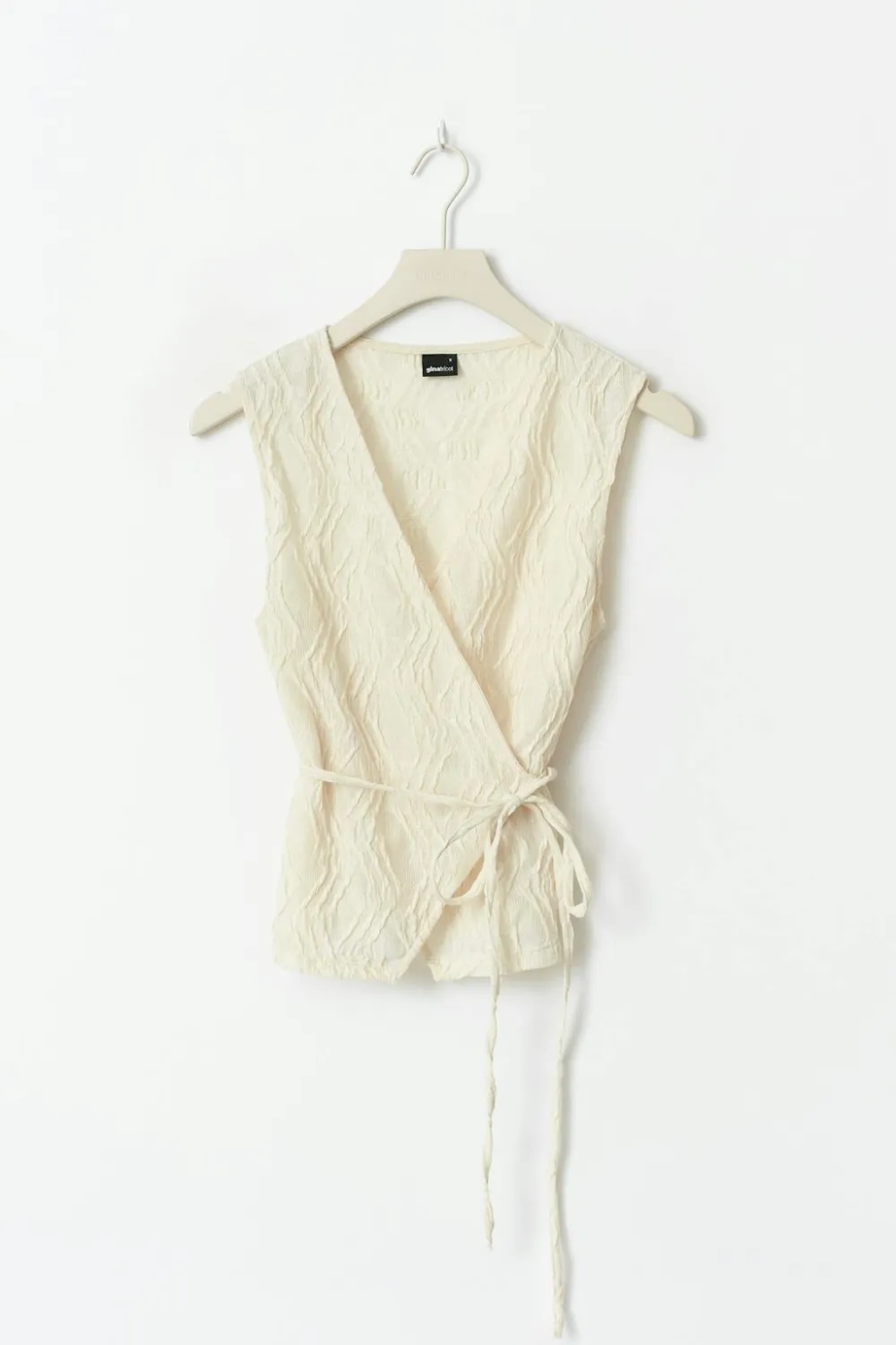 Gina Tricot Wrap tie vet Hvit Best