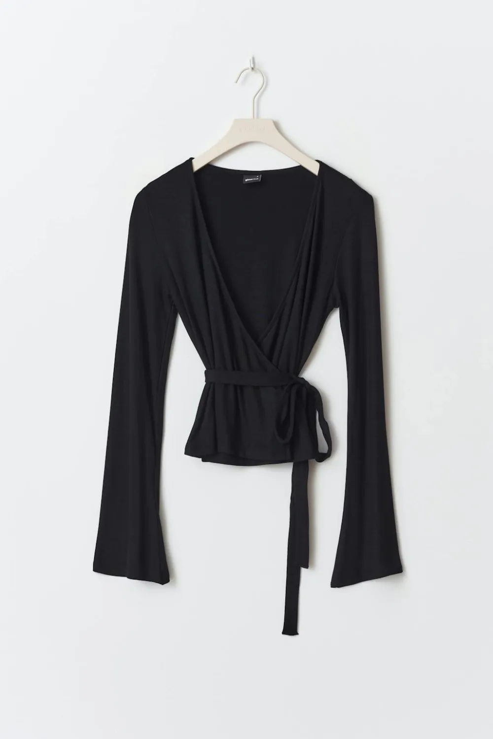 Gina Tricot Wrap top Svart Hot