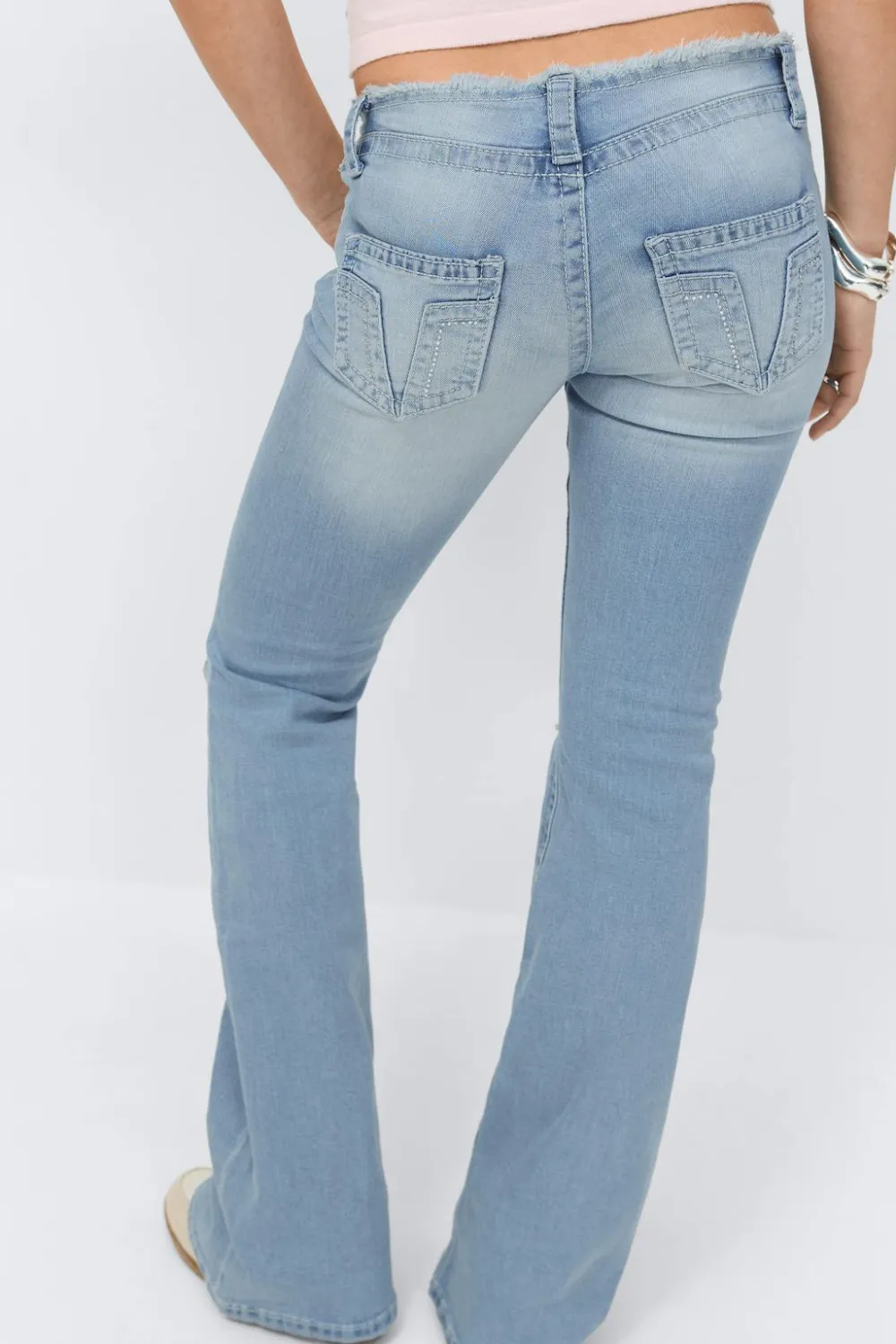 Gina Tricot 14+ x-tra ow cut off jean Blå Outlet