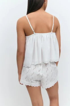 Gina Tricot Y anglaise shorts Hvit Hot