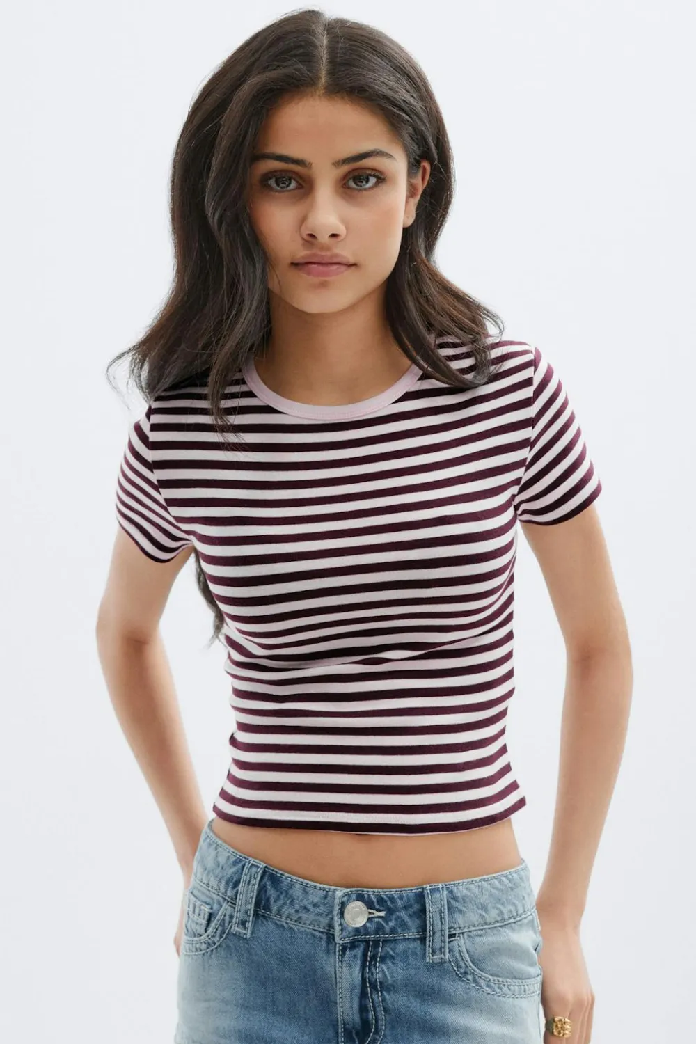 Gina Tricot Y baby tee Rosa Sale
