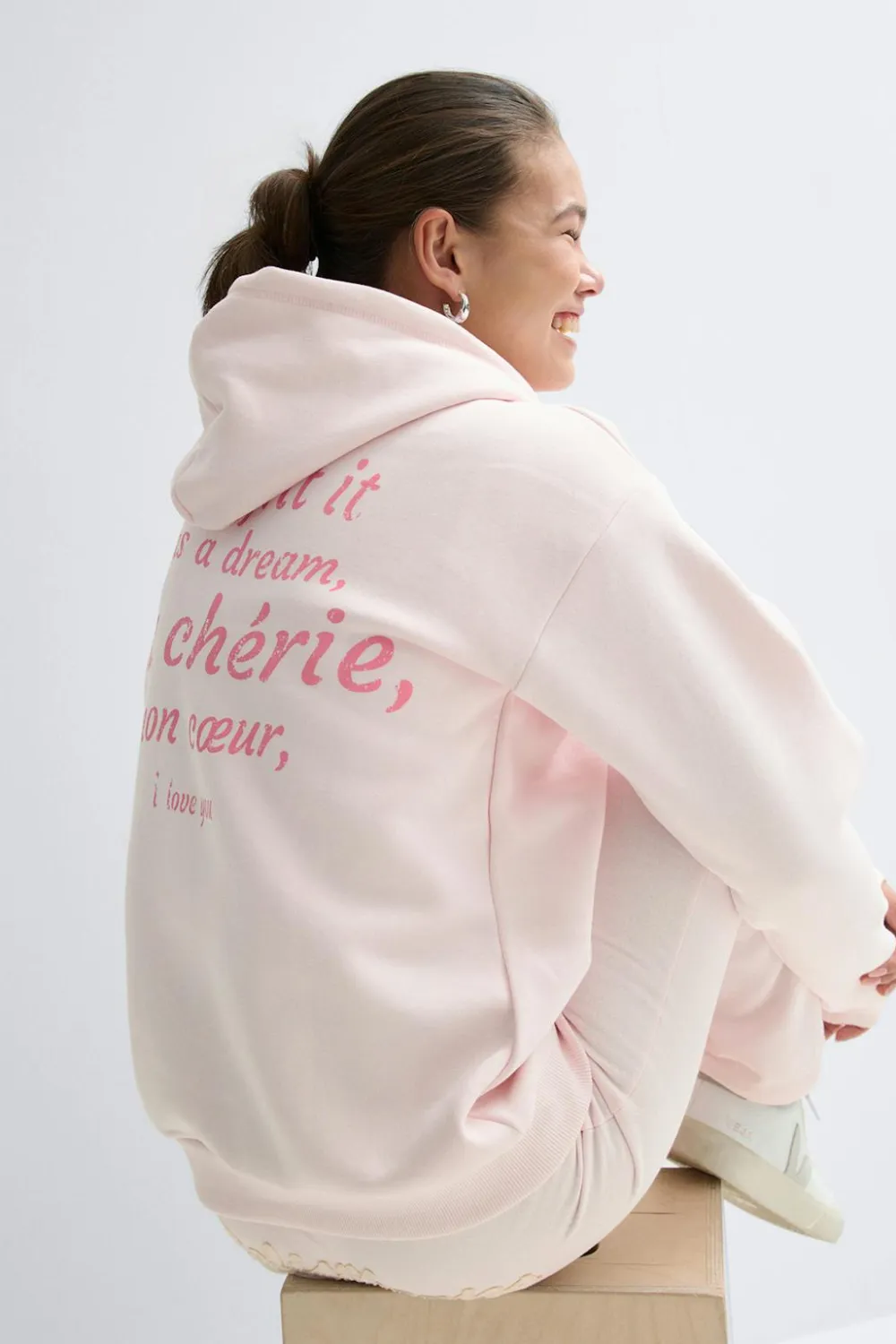 Gina Tricot Y basic hood Rosa Clearance