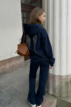 Gina Tricot Y basic hood Blå Online