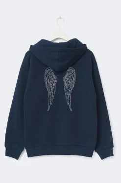 Gina Tricot Y basic hood Blå Online