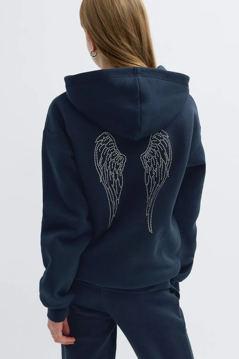 Gina Tricot Y basic hood Blå Online