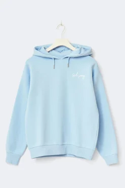 Gina Tricot Y basic hood Blå Discount