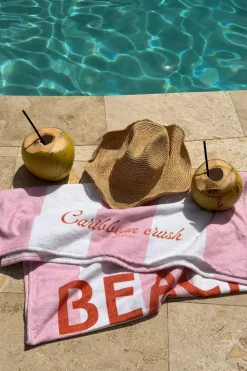 Gina Tricot Y beach towel Hvit Discount