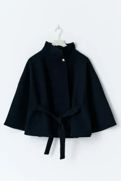 Gina Tricot Y belted cape Blå Hot