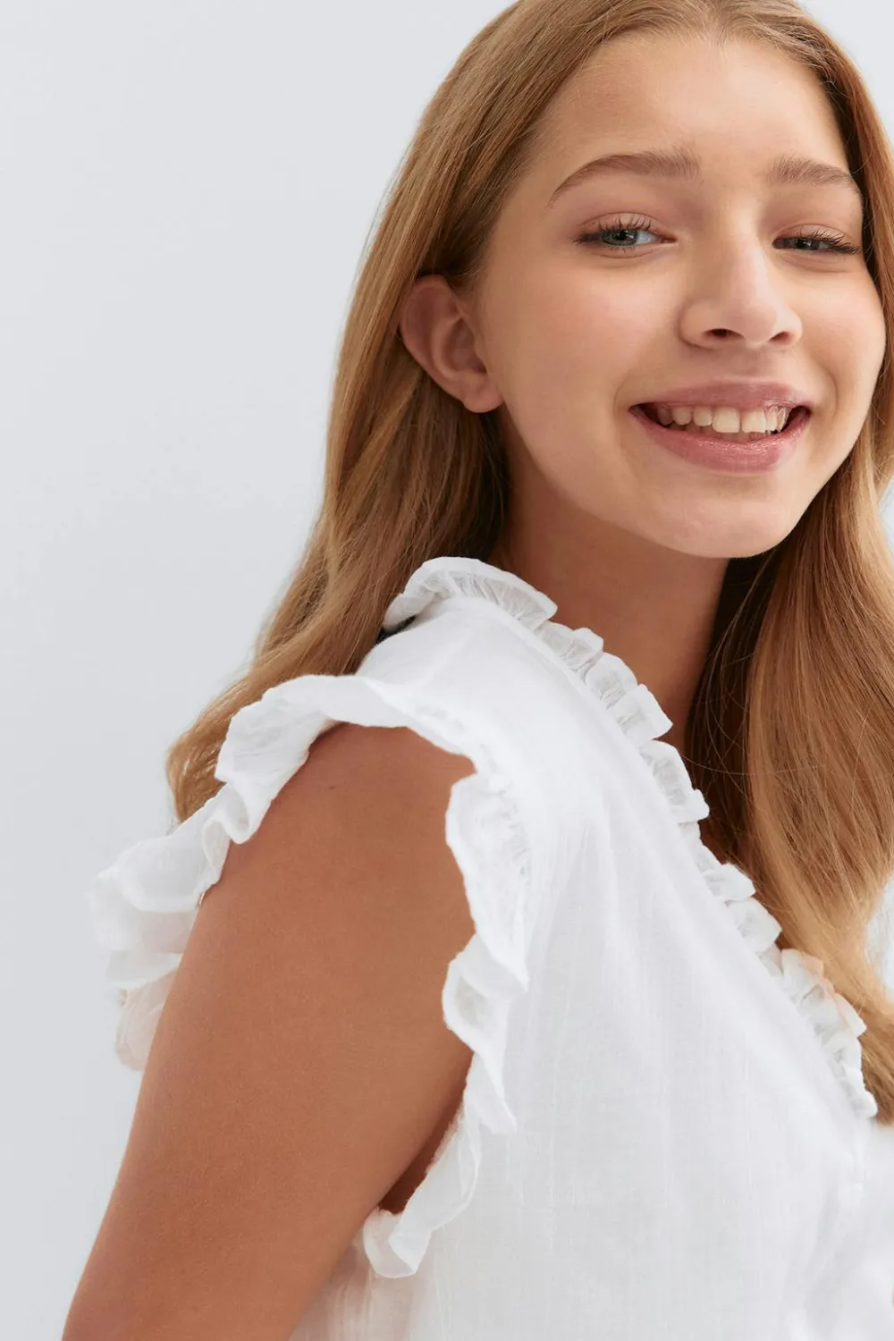 Gina Tricot Y boho blouse Hvit Clearance