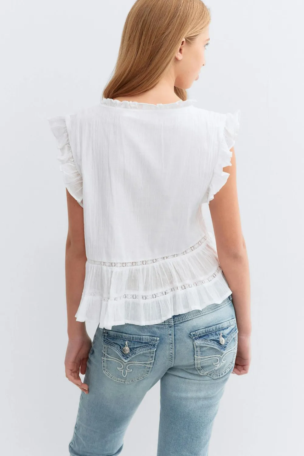 Gina Tricot Y boho blouse Hvit Clearance