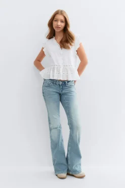 Gina Tricot Y boho blouse Hvit Clearance