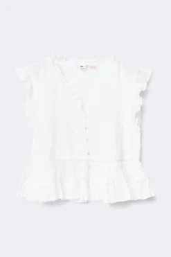 Gina Tricot Y boho blouse Hvit Clearance
