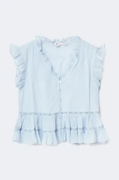 Gina Tricot Y boho blouse Blå Discount