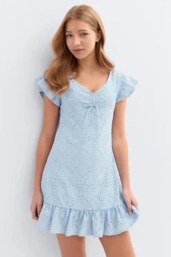 Gina Tricot Y broderie anglais dress Grå Best