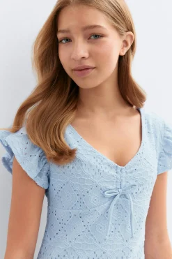 Gina Tricot Y broderie anglais dress Grå Best