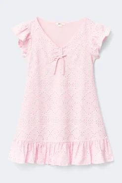 Gina Tricot Y broderie anglais dress Rosa Online