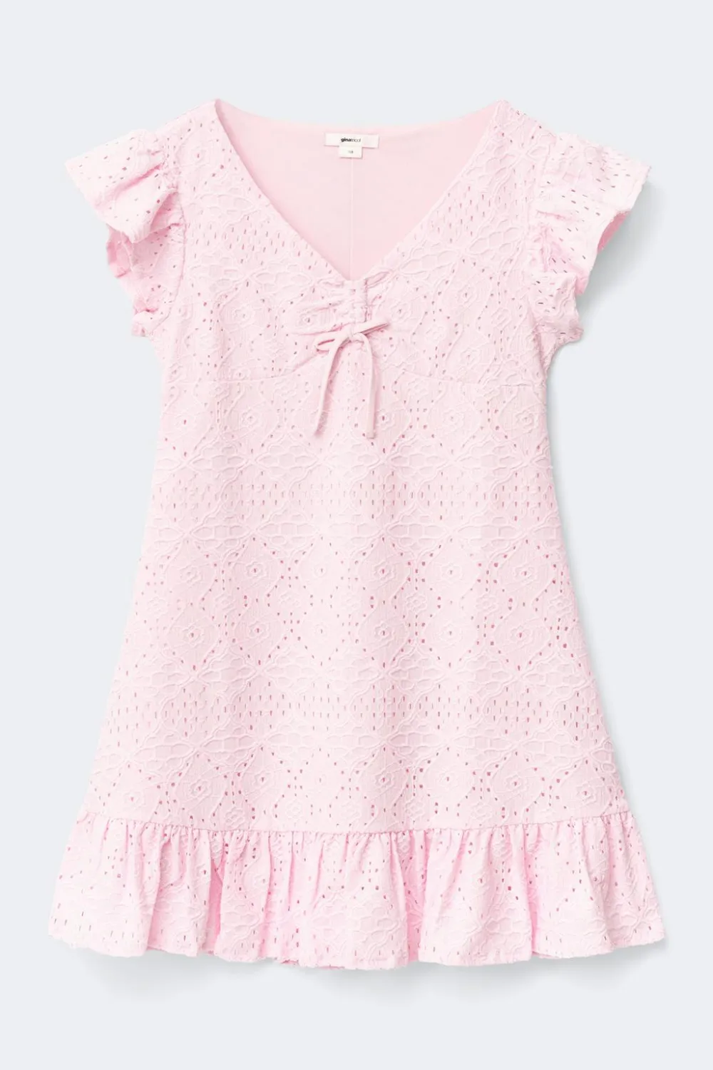 Gina Tricot Y broderie anglais dress Rosa Online