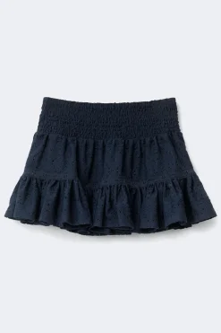 Gina Tricot Y broderie anglais skirt Blå Sale