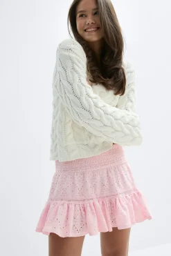Gina Tricot Y broderie anglais skirt Rosa Best