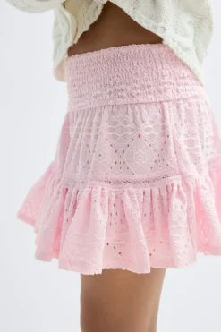 Gina Tricot Y broderie anglais skirt Rosa Best