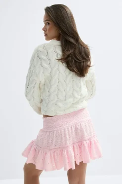 Gina Tricot Y broderie anglais skirt Rosa Best