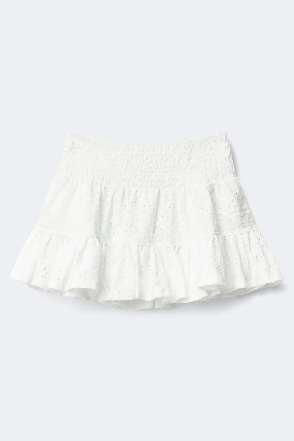 Gina Tricot Y broderie anglais skirt Hvit Online