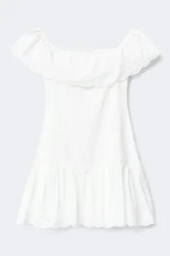 Gina Tricot Y broderie dress Hvit Hot