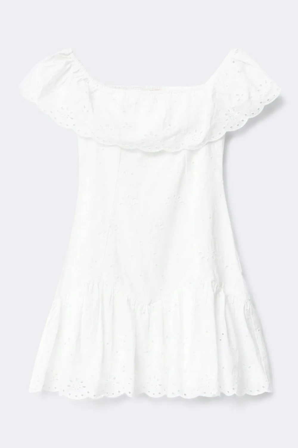 Gina Tricot Y broderie dress Hvit Hot